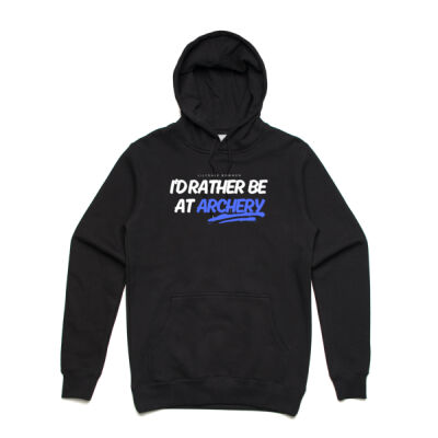 Mens HEAVY DUTY Hoodie Rather be at Archery Thumbnail