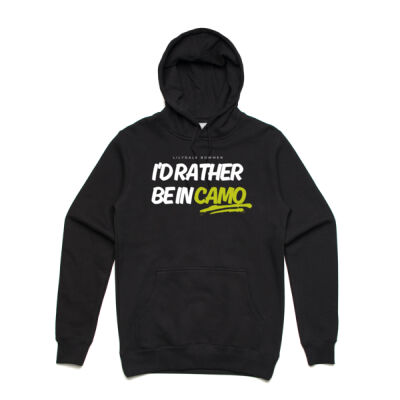 Mens HEAVY DUTY Hoodie Rather be in Camo Thumbnail