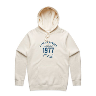 Mens HEAVY DUTY Hoodie Retro Est. 1977 Blue Thumbnail